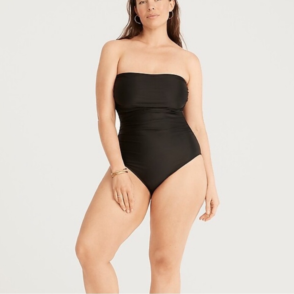 J Crew Factory Ruched One Piece Swimsuit Size Large Women